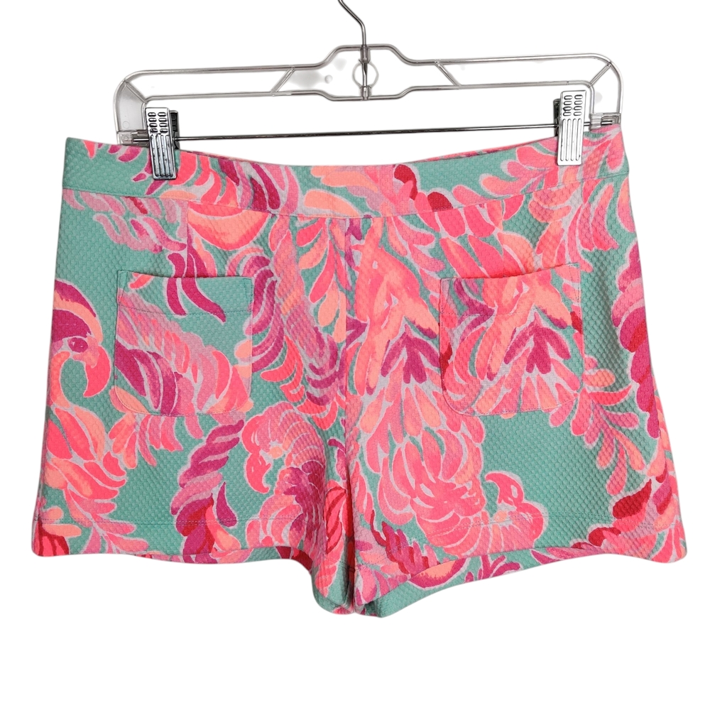 Lilly Pulitzer Alycia Poolside Blu Lovebirds Shorts, 10